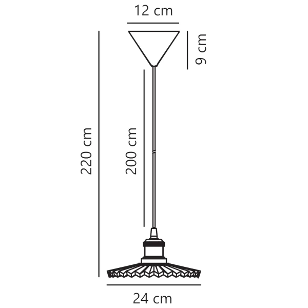 Szklana lampa wisząca TORINA 2213183000 nad stół przezroczysta