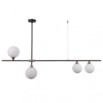 LAMPA wisząca BELMONTE PND-9152-4-OPAL Italux modernistyczna czarna