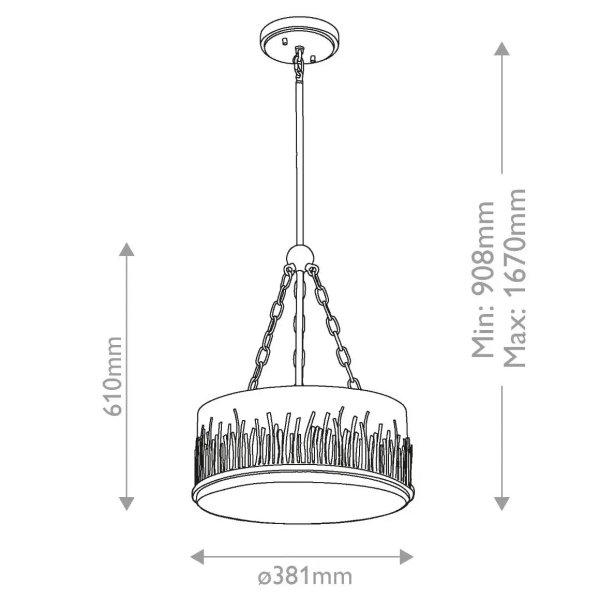 Jadalniana lampa wisząca Sawgrass QN-SAWGRASS-2P-DG-O okrągła biała złota