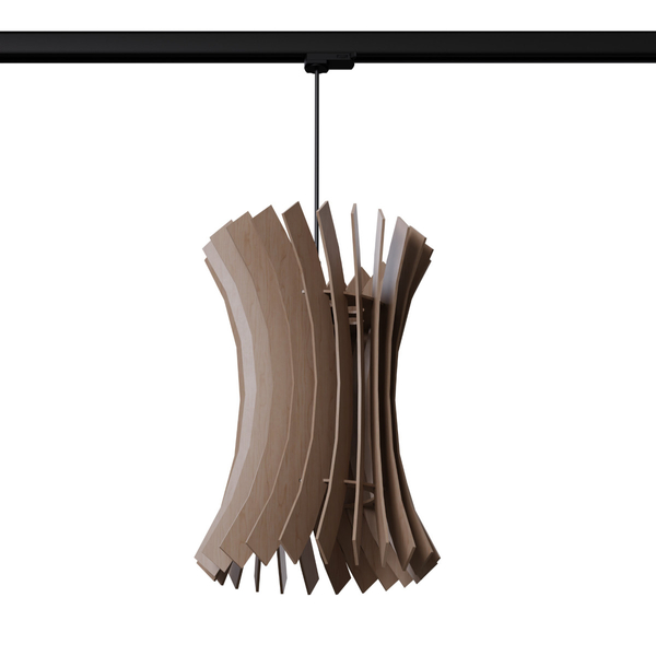 Lampa wisząca do systemu szynowego trójfazowego ORIANA MYL.00484 drewniana
