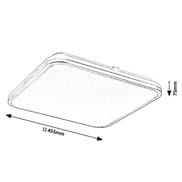 Nowoczesna LAMPA sufitowa LINDEN 3479 Rabalux plafon LED 72W 3000K - 6500K z pilotem chrom biały