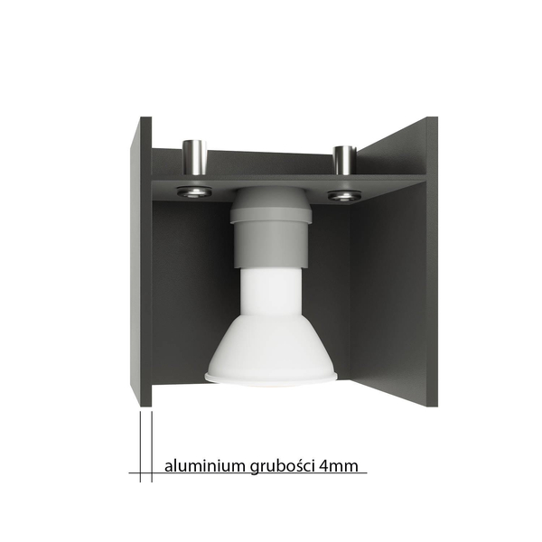 Kinkiet LAMPA ścienna SL.0658 loftowa OPRAWA metalowa cubes kostki szare