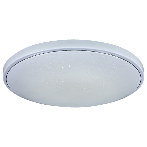 Okrągła LAMPA sufitowa BRUCE 2118 Rabalux metalowy plafon LED RGB 60W 3000K - 6000K z pilotem chrom
