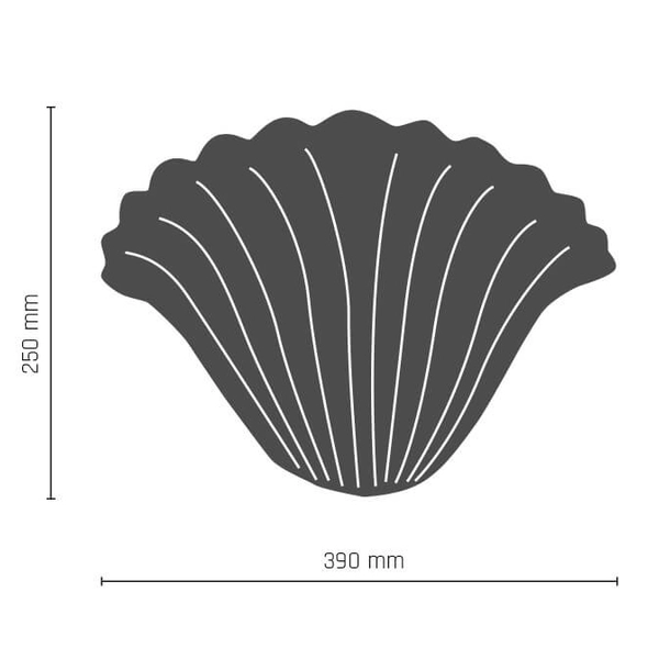 Dekoracyjny kinkiet Bacelo 8161 Amplex muszla szklana mosiądz