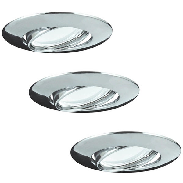 Zestaw 3 opraw ruchomych okrągłych Olin podtynkowych chrom