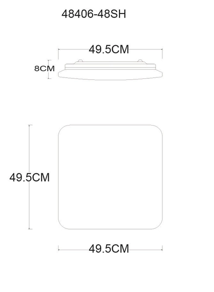 Plafon Lassy 48406-48SH efekt iskierek LED 48W 3000-6400K biały chrom