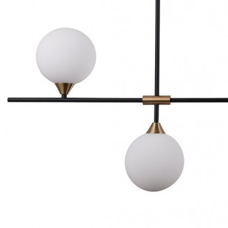 LAMPA wisząca BELMONTE PND-9152-4-OPAL Italux modernistyczna czarna