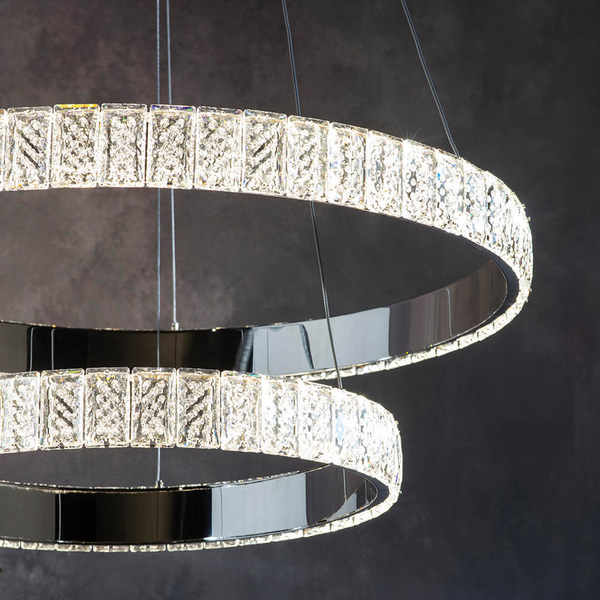 Pierścieniowa lampa zwis Celeste 78701 LED 22,5W 4000K chrom przezroczysty