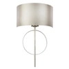 Ścienna lampa abażurowa L&-195214 Light& do salonu antyczna srebrna