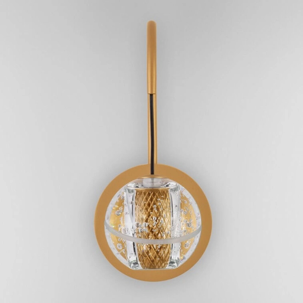 Kinkiet ścienny CUYO LE44211 LED 4W 3000K bombka złoty przezroczysty