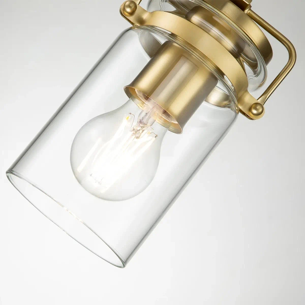 Metalowa lampa wisząca Brinley KL-BRINLEY-MP-BB Kichler przezroczysta mosiądz