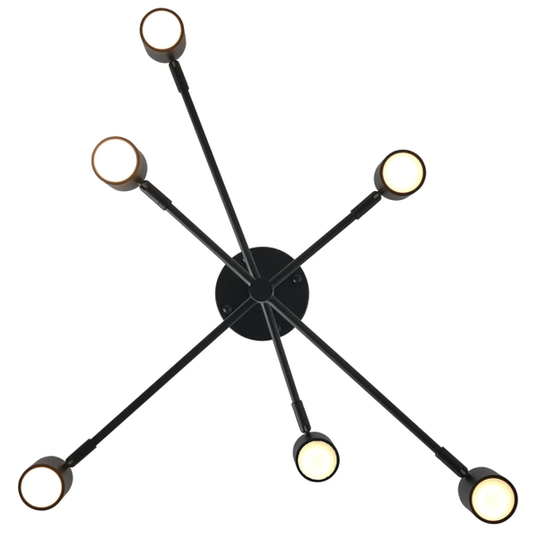 Metalowa lampa sufitowa Noe PLC0102-BK Yaskr do salonu tuby czarna