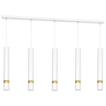 Lampa wisząca JOKER MLP6122 Milagro metalowa OPRAWA tuby ZWIS sople białe złote