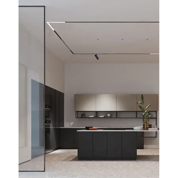 Szynowa oprawa Magneto Abigali LWQ-M09 LED 24W l-kształtna czarna