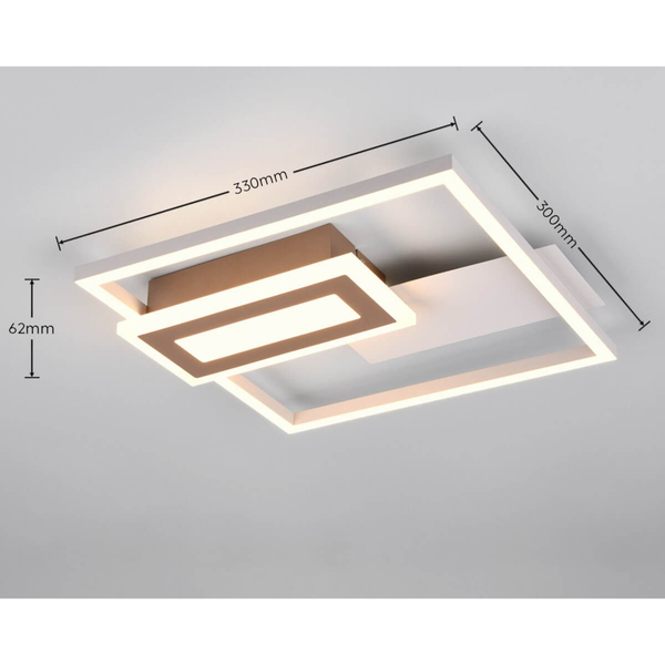 Metalowy plafon Spiro R67862176 RL Light LED 22W 3000K geometryczny szary