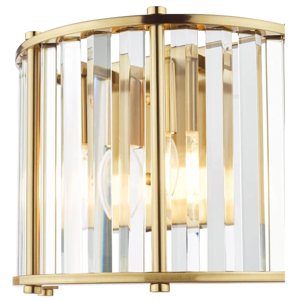 Kryształowy kinkiet ścienny Kiran KIR0935 do jadalni mosiądz