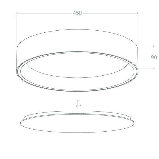 Plafon okrągły Royal ABR-PLR-C-20W-CCT LED 21W 2700-6500K czarny złoty