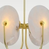 Wisząca lampa Modena P04814BR Cosmolight talerze mosiądz białe