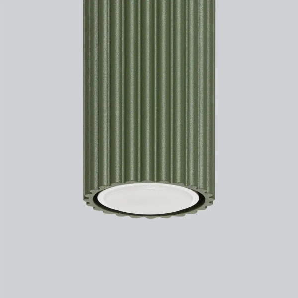 Downlight lampa sufitowa KARBON SL.1606 tuba ryflowana oliwkowa