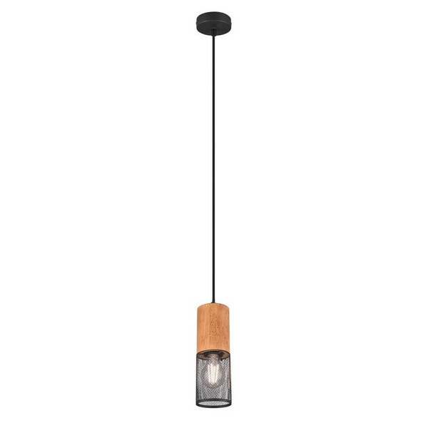 Pojedyncza lampa wisząca Tosh 304300132 tubka czarna brązowa