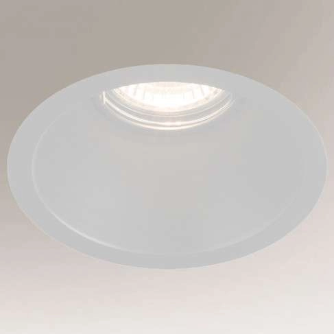 Oczko LAMPA sufitowa KAMI 7378 Shilo okrągła OPRAWA podtynkowa WPUST metalowy biały