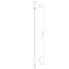 Zwis lampa sopel podłużna Fourty 10902 Nowodvorski stick jedwabisty szary