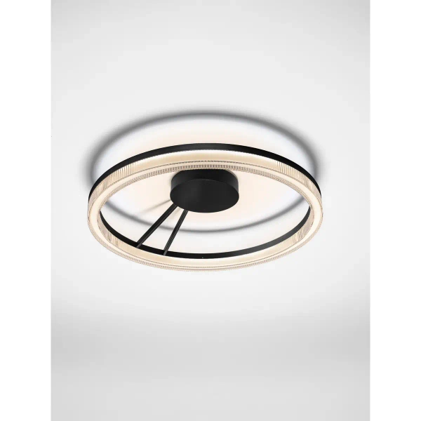 Plafon do salonu ESTARIO LE45397 LED 28W 3000K okrąg czarny