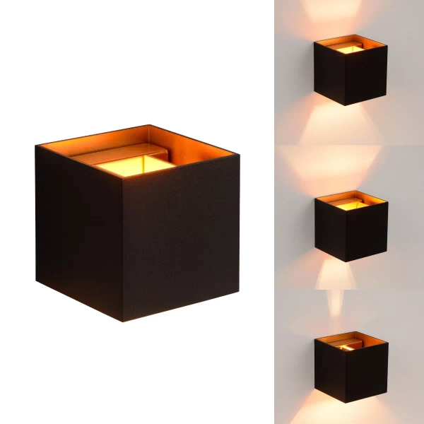 Kinkiet na ścianę XIO 09217/04/30 Lucide do salonu loft czarny