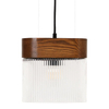 Lampa wisząca nad stół Flumina FLA122P0 drewniana brązowa