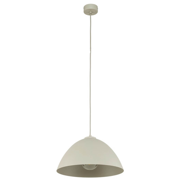 Wisząca lampa nad stół Faro 5899 kuchenna kopuła metalowa beżowa
