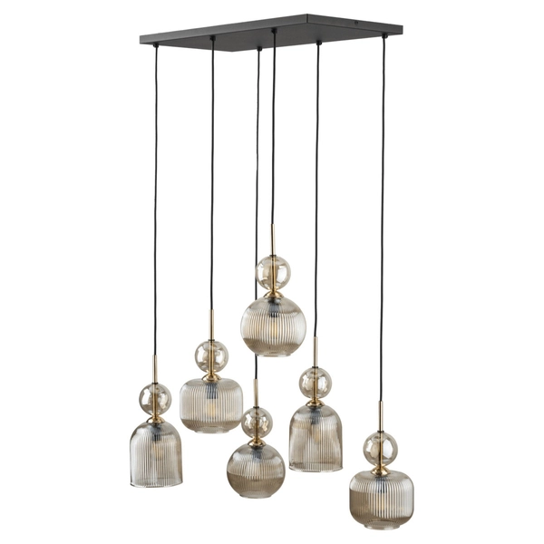 Wiszący żyrandol do przedpokoju Sophia 11044 szklana bursztynowa