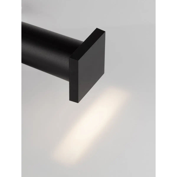 Kwadratowy kinkiet ścienny TENAVIA LE75340 LED 1W 3000K IP67 czarny