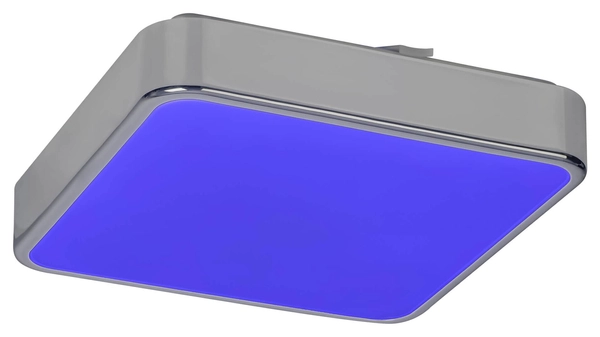 Sufitowa LAMPA plafoniera WOLIMIR 2982 Rabalux metalowa OPRAWA plafon LED RGB 22W 3000K - 6000K kwadratowy IP44 chrom