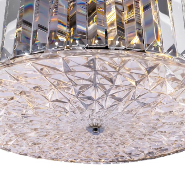 Okrągła lampa wisząca Recinto MOD080CL-08CH Maytoni kryształ chrom