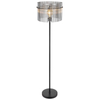 Lampa stojąca do sypialni GORLEY 15698S loft szklana czarna przydymiona