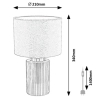 Nocna lampa stołowa Glovy 74045 tuba ceramiczna szary