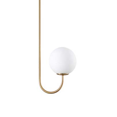 Wisząca lampa salonowa CGCONST1 kula ball art deco mosiądz