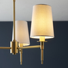 Salonowa lampa wisząca L&-199456 Light& abażurowa biała mosiądz