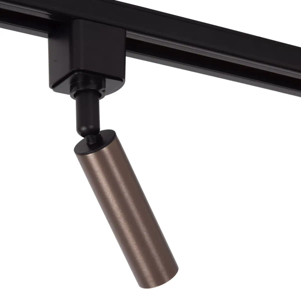 Metalowa lampa sufitowa 1-fazowa KEONI 09961/01/97 tuba czarna brązowa