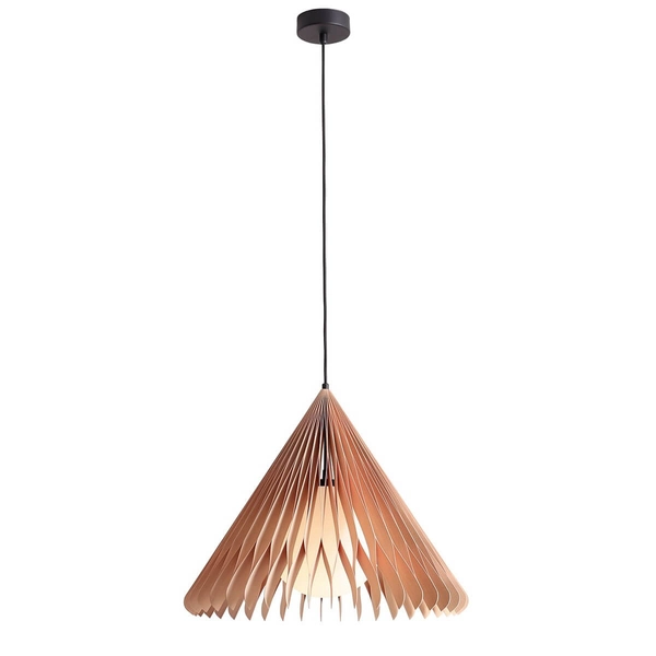 Lampa zwisająca boho SUN 1140G_M Aldex do jadalni drewniana