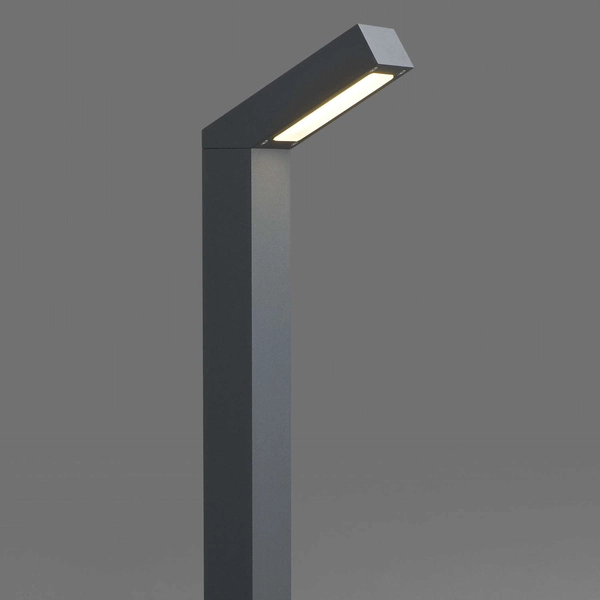 Zewnętrzna LAMPA stojąca LHOTSE LED 9W 3000K 4448 Nowodvorski metalowa OPRAWA ogrodowa IP54 grafitowa