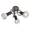 Lampa sufitowa ruchoma Xara 54802S-3DH czarna drewno