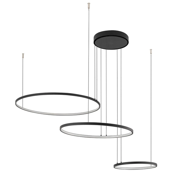 Potrójna lampa wisząca ring Circolo 10867 Nowodvorski LED 45W 4000K czarna
