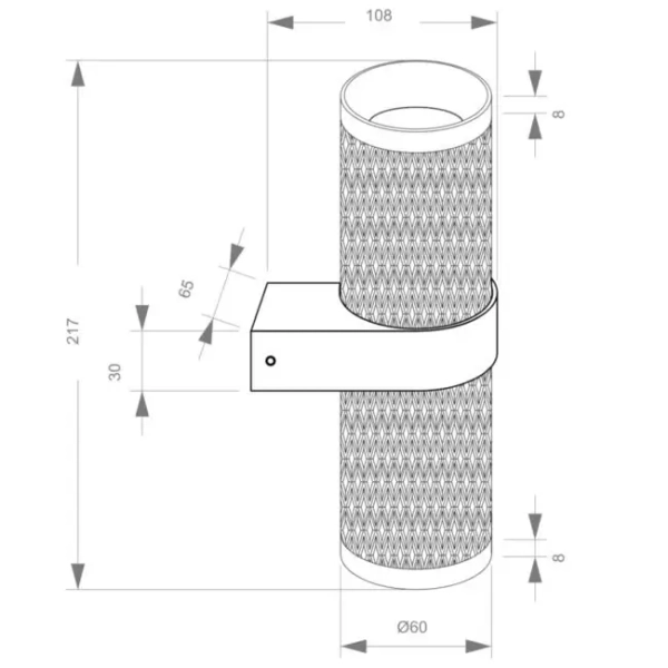 Kinkiet ścienny tuba Focus C069WL-02B Maytoni góra-dół czarny