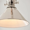 Wisząca lampa retro Brampton 96178 trójkątna srebrny biały