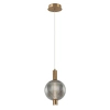 Lampa wisząca Lenti PND-83631-1-BRO-SG LED 7W 3000K kula przydymiona złota