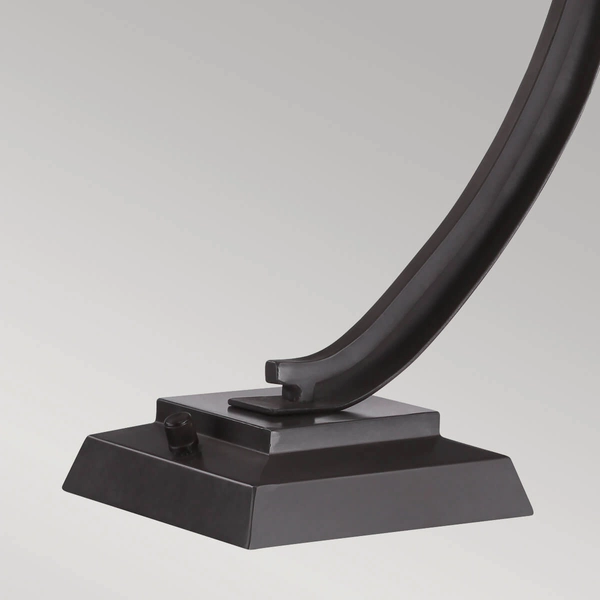 Stołowa lampka Pomeroy QZ-POMEROY-TL Quoizel witraż szklana brązowy beżowy