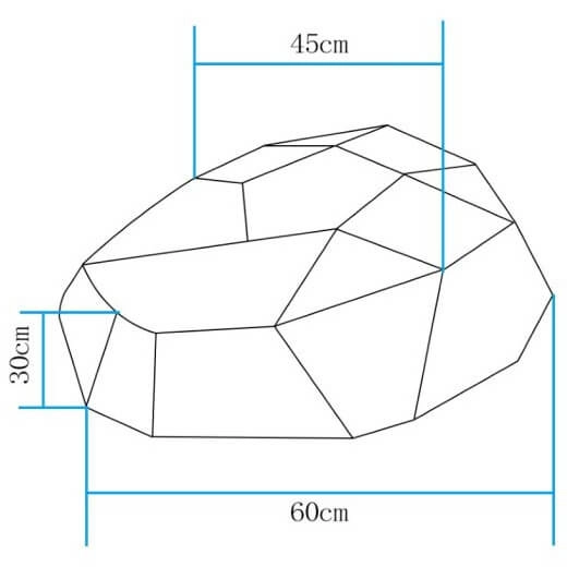 Stojący kamień lampa Diamond ES-ST015 Step LED 5W RGBW IP54 bryła biała
