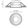 Sypialniana lampa wpustowa Torres AZ2685 oczko czarna