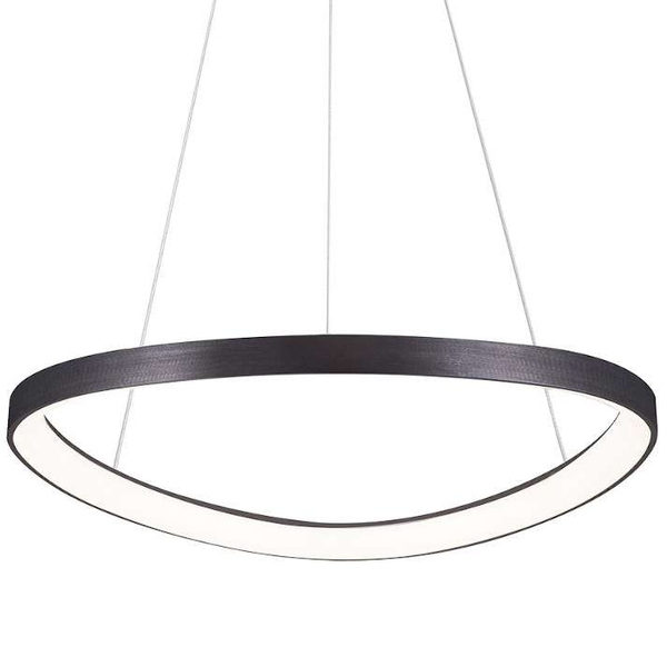 LAMPA wisząca MORFI 5355-848ROP-BC-3 Italux metalowa OPRAWA okrągły ZWIS pierścień LED 48W 3000K ring biały kawowy
